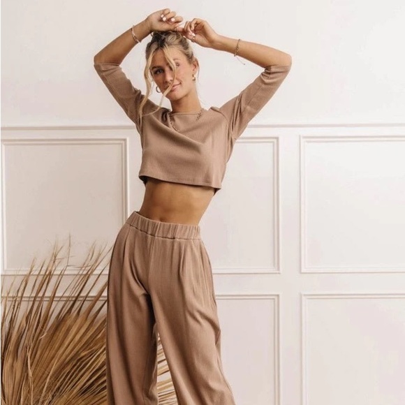 BOHME - Demetri Ribbed Top - Mocha - Picture 4 of 10